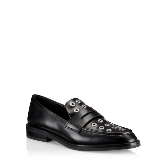 3.1 Phillip Lim Alexa Eyelet Stud Penny Loafer in Black Size 7.5 - Picture 1 of 7